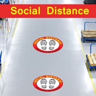 9.5in X 9.5in Social Distance Covid 19  Floor sticker & Floor Graphics