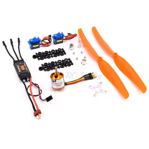 NEW A2217 2217 1100KV 1250KV 2300KV Brushless Motor 40A ESC SG90 Servo 6035 8060 1060 Prop for RC Hi