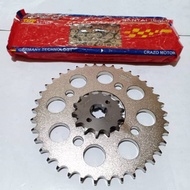 Gear set SSS gir set SSS 415 ninja 150 ninja R Ninja rr chain 415 -130L