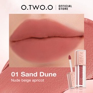 O.TWO.O Son Nhung Mờ Môi Bùn –Bền màu chống nước không phai và chống lem.8 tông son