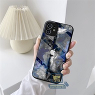 JAYA MAKMUR - GLASS CASE 4D CASE THICK SHINY GLASS APPLE LOGO FOR VIVO Y17S Y02 4G V11 PRO Y12 Y15 Y