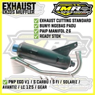 Exhaust EGO EGO S SOLARIZ AVANTIZ LC GEAR125 CUTTING STANDARD EKZOS BELAH 26MM ORIGINAL IMR COPY AHM YYPANG KINGDRAG TS RACING