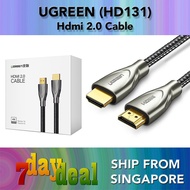 UGREEN (HD131) HDMI 2.0 Nylon Braided Carbon Fiber Jacket Cable (2m)