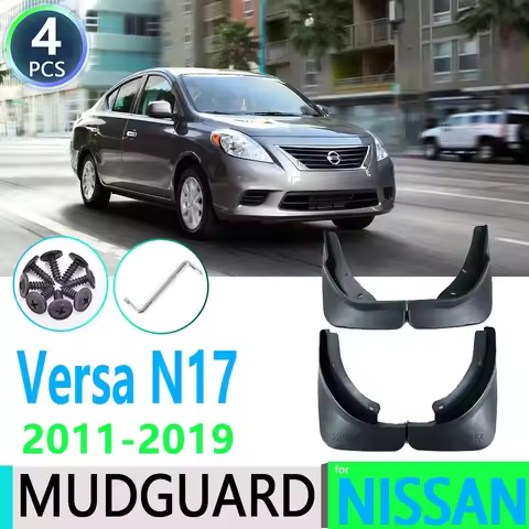 for Nissan Versa Sedan Latio Sunny Almera N17 2011~2019 4pcs Car Fender Mudguard Mud Flaps Guard Spl