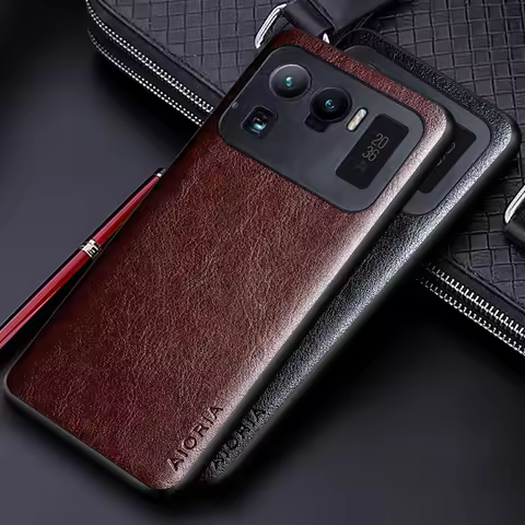 Luxury leather Case for Xiaomi Mi 11 Ultra funda Business solid color Soft TUP&Hard PC phone cover f