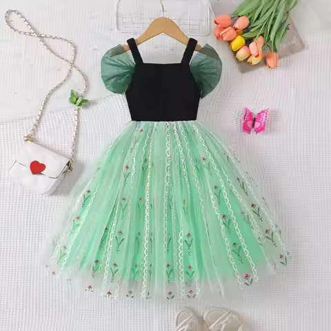 Kids Cosplay Clothes Girl Wednesday Anna Carnival Costume Children Princess Party Halloween Outfit F