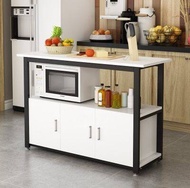 KPH Kitchen Cabinet Table Island Storage Cabinet Cutting Table Microwave Oven Rack Storage