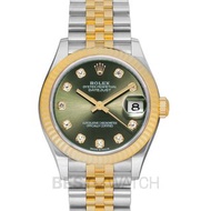 [NEW] Rolex Datejust 31 Automatic Green Dial Diamond Indexes Steel And 18ct Yellow Gold Ladies Watch 278273-0030