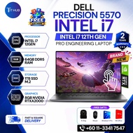 Dell Precision 5570 i7 12 Gen Engineering 15" OLED Touch 4k Res 64GB RAM DDR5 1TB SSD 8GB NVIDIA RTX