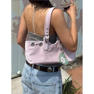 Hieta Large Y2K Tote Bag - Korean Underarm Bag, Waterproof Nylon Work Bag for Women