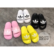 ️ YOZU ADIDAS Clover Black White Slippers Men Women Shoes Couple FU8297 FU8298