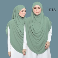 【ccok costyme】 Khimar Khatija Labuh 6XL | Khimar Tali Ikat
