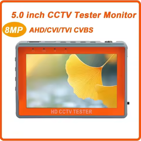 IV5 CCTV Tester 5.0 Inch Monitor CVBS 8MP AHD/CVI/TVI 4-In-1 Camera Tester Portable Tester Support P