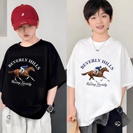 Lsingers Kids Tops T-shirts for Boys & Girls Kids Short Sleeve T-shirts Racing Horse Motif Beverly H