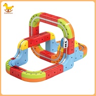 [Nosafhu] Educational Train Set Magnetic Train Toy Magnetic Track Train Toy Kit for Kids – Diy Rail 
