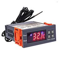 STC-3000 Digital Temperature Switch Controller ℃ ℉ Display Heating Cooling Relay NTC Sensor Temp Con