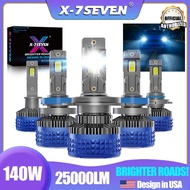 X-7SEVEN 2 Year Warranty Ultra Pro H4 H11 LED Headlight Bulb 9005 HB4 H7 H1 25000LM 5 Times Brighter