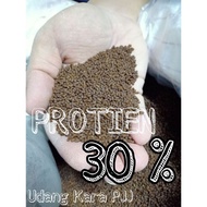 SINKING PELLET PROTIEN 30% PELLET UDANG / MAKANAN UDANG KARA AIR TAWAR / PELLET KELAH / PELLET KERAP