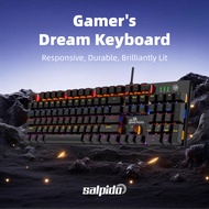 Salpido Trooper 200 Wired Gaming Mechanical Backlighting Keyboard ( 7 Colour LED / Blue Switch / Dou