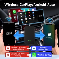2Air ในรถยนต์ Dongle แบบมีสายกับ Wireless Android Auto Wireless CarPlay Adapter Smart Car WiFi Bluetooth Auto Connect Plug &amp; Play