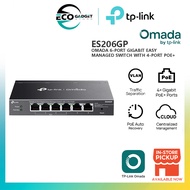 TP-Link Omada ES206GP 6-Port Gigabit Easy Managed Switch with 4-Port PoE+