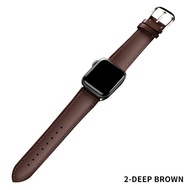 VUAERANG Brown Leather Band Loop Strap Compatible for Apple Watch 7 6 SE 5 4 3 2 1 38 40 41mm Leathe