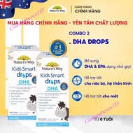 Nature's Way Kids Smart Drops DHA Syrup Bottle (20ml / Bottle) - Supplement DHA EPA, Support Brain a