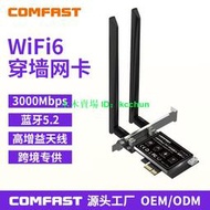 COMFAST CF-AX200雙頻藍牙2974M內置PCIE電競游戲臺式機wifi6網卡