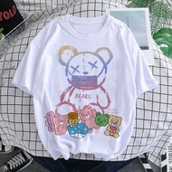 T SHIRT Popcloset Cute Teddy Bears baju Oversize Lelaki Perempuan T-shirt Women Men Baggy Shirt