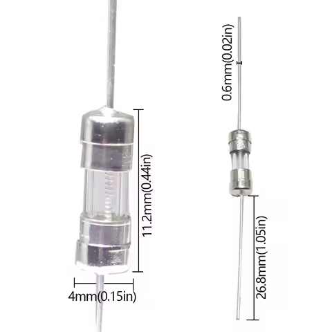 【10PCS】3.6X10mm Fast-Blow Glass Tube Fuse With Pin 0.5A 1A 1.5A 2A 3A 3.15A 4A 5A 6.3A 8A 10A AMP 25