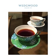 Wedgwood翠玉鳳凰綠色白色2杯2碟2勺骨瓷茶杯咖啡杯碟下午茶套裝