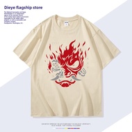 DIEYIN | Cyberpunk 2077 Samurai Themed Short Sleeve T-Shirt Cotton