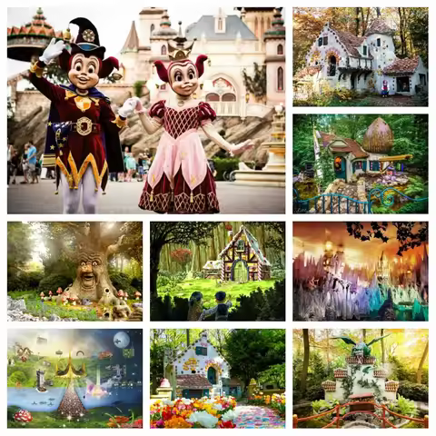 Fantasy Themed Efteling Park In Kaatsheuvel AB Diamond Painting Art Kids Love Amsterdam Fairy Cottag
