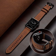 Silicone+Leather strap for Apple watch band 44mm 40mm  38mm 42mm  bracelet correa iwatch series 3 4 