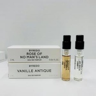 百瑞德梵尼古珀VANILLE ANTIQUE香水2ML*1支+無人區玫瑰2ML*1支旅行裝BYREDO （平行進口）