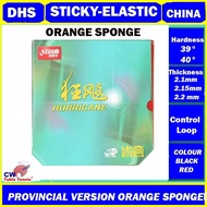 DHS Hurricane 3 Neo Provincial Version Orange Sponge Sticky Rubber Table Tennis Rubber Getah Ping Po