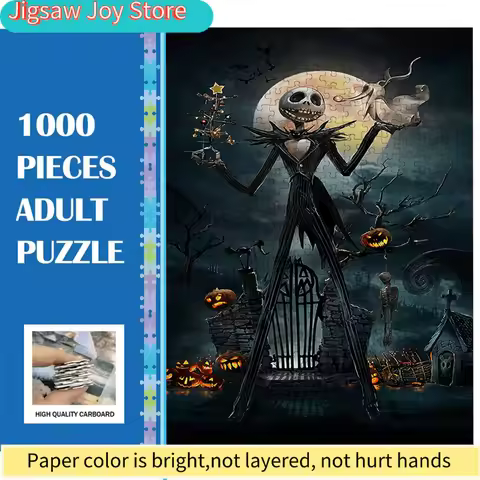 Large Jack Skellington Nightmare Before Christmas Puzzle with Dog & Pumpkin - Nightmare Before Chris
