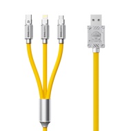 Transformers TF-A03 3 in 1 Charging Cable Super Fast Charging Liquid Silicone Cable Fast Charging Mi