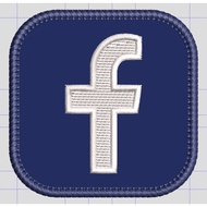 Facebook logo embroidered patch