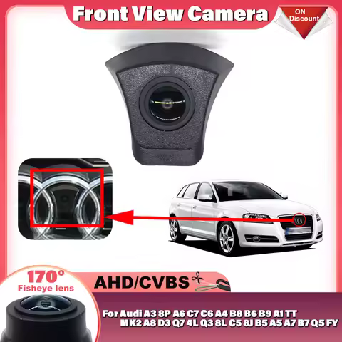 170° HD Car Front View Waterproof Camera For Audi A3 8P A6 C7 C6 A4 B8 B6 B9 A1 TT MK2 A8 D3 Q7 4L Q