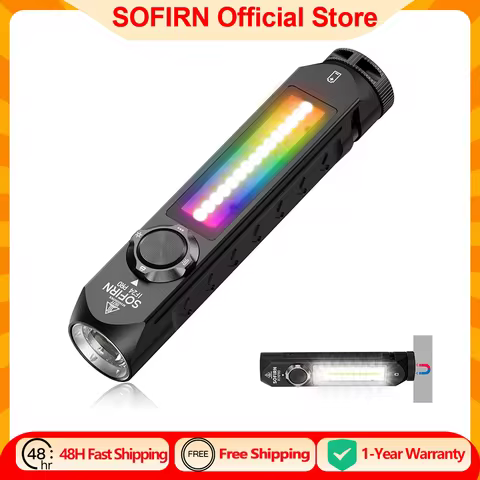 Sofirn IF24 PRO RGB Light 1800lm 340m SFT40 Buck Driver 18650 USB C Rechargeable Flashlights Flood S