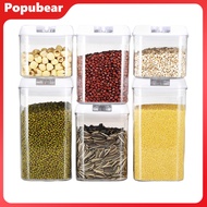 Woeuri Sealed Food Storage Containers Flour Rice Storage Containers 6pcs Large Capacity Airtight Foo