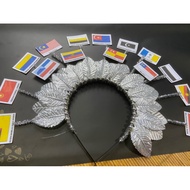 Cekak Sanggul Silver Bendera 14 negeri + 2 layer