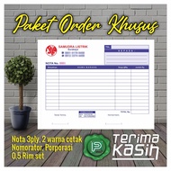 Nota 3 ply, 2 Warna, Nomorator, Porporasi