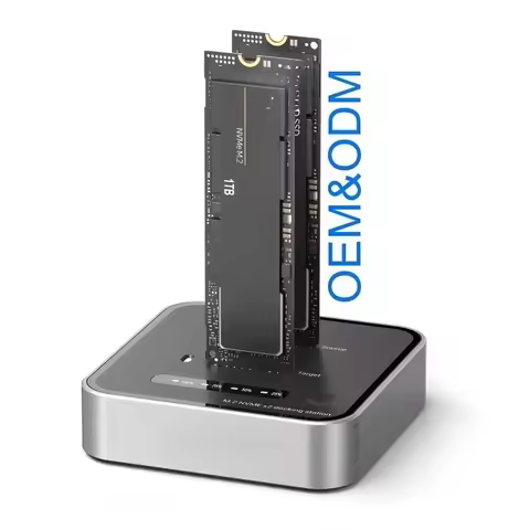 EE1 SSD Duplicator Dock 20Gbps Powered M.2 NVME 2230 2242 2260 2280 22110 SSD Cloning Dock 2-Bay M.2