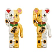 預訂 MEDICOM TOY BE@RBRICK BEARBRICK 招財貓 開運 銀 × 千万両 金 1000% 一對