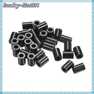 LUCKY-SUQI 100Pcs Round Spacer Washer, 10mm/ 0.39 Inch ABS Plastic Standoff, Non-rusting Black 4.2mm/ 0.17 Inch 7mm/ 0.28 Inch for  Printer TV