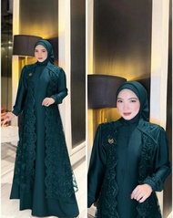 COD Marbela Dress BUSUI Velvet apk Brokat Dress Wanita Terbaru Kekinian Gamis untuk Kondangan Viral