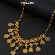 MTAMAD Tassel Necklace, Versatile Vintage Coin Necklace, Multipurpose Bohemian Style Bohemian Neckla