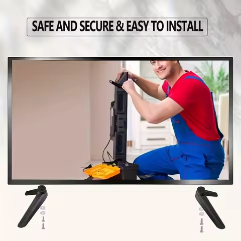 Universal TV Stand with Screw Kit Desktop Base Replacement Legs Suitable for 27, 28, 29, 30, 32, 37,